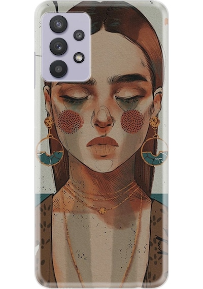 Samsung Uyumlu Galaxy A52S Kılıf Silikon Woman Maniplatiun 1362