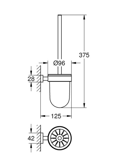 Grohe Eurocube Tuvalet Fırçası Banyo Aksesuarı - 40513001