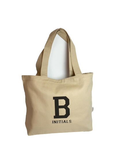 Bej Harfli Tote Bag Çok Renkli