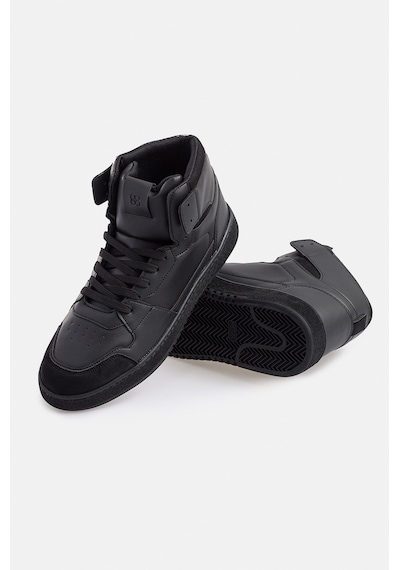 Avva Erkek Siyah Yüksek Bilekli Esnek Taban Sneaker Ayakkabı A31Y8027 Gri