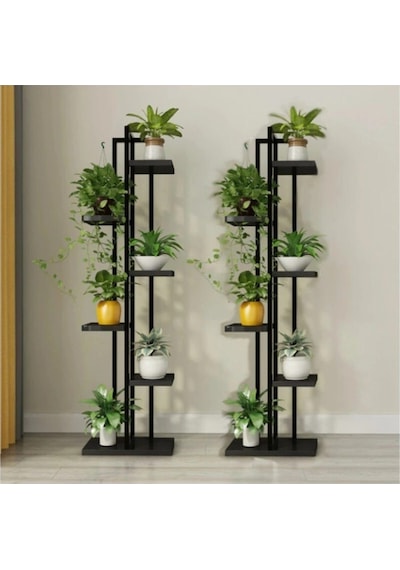 Adımshops, Çiçeklik, 6 Bölmeli Raf, Metal Çerçeveli Dikey Çiçeklik