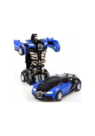 Mavi Robota Dönüşebilen Oyuncak Bugatti Araba Mavi Robot Bugatti Araba Diğer