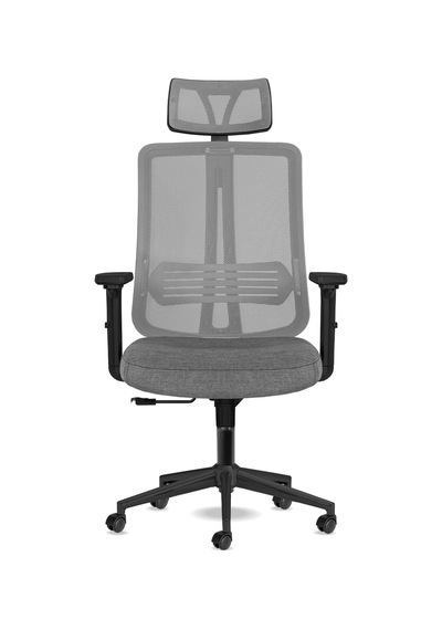 Spark Ofis Sandalyesi Baş Destekli Fileli Sırt Ergonomik Çalışma Koltuğu Gri Siyah Diğer