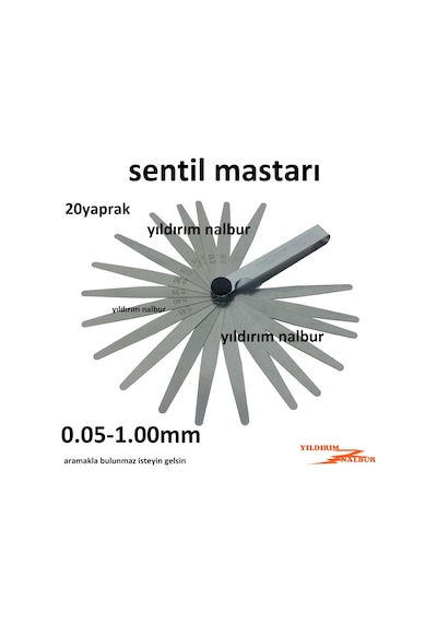 Sentil Mastarı Sibop Ayar Mastarı 20 Yaprak 0.05-1.00
