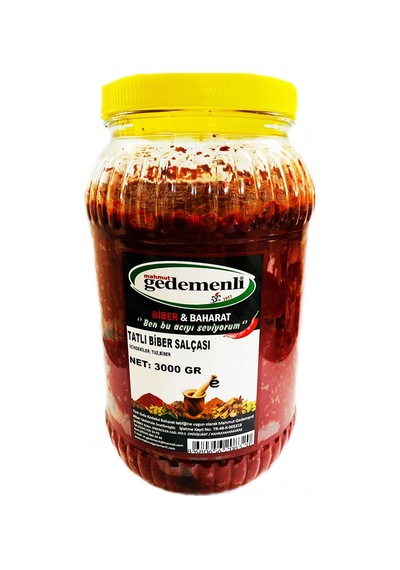 Mahmut Gedemenli Ev Tipi Tatlı Biber Salçası 3 KG