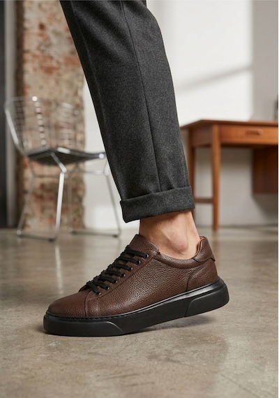 DMR Elegance Blf-010 Erkek Sneaker Günlük Casual Spor Ayakkabı Kahverengi Siyah Taban Rekli DMR Elegance Blf-010 Erkek Sneaker Günlük Casual Spor Ayakkabı Kahverengi Siyah Taban Rekli