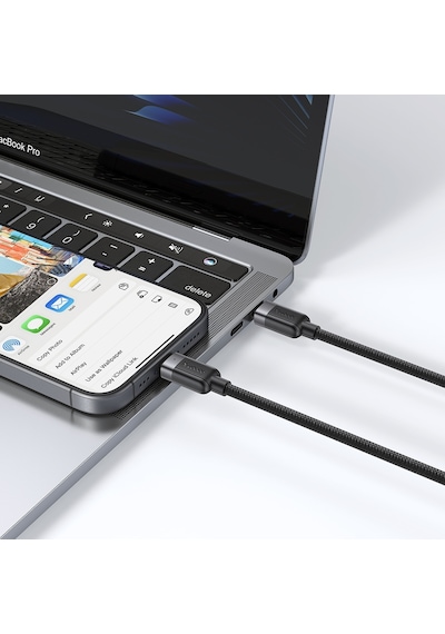 Mcdodo Ca-7380 100w Typec Çift Usb-c Manyetik Sarılabilir Şarj Kablosu 1.5m