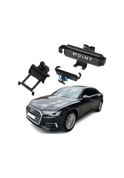 Audi A6 Araca Özel Cep Telefon Tutacağı Robotik Oynar Başlıklı 2019 - 2022 Arası Profesyonel Ürün Siyah