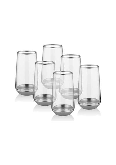 The Mia Glm0010 Glam Su Bardağı Uzun 6 Parça Gümüş
