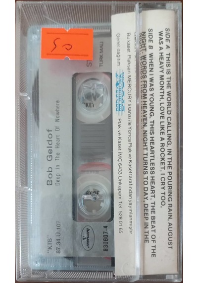 Plak Değildir Kaset Tir Bob Geldof Deep İn The Heart Of Nowhere