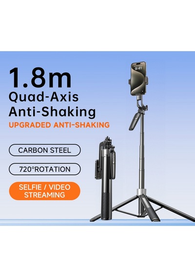 Lisen 180cm Cep Telefonları İçin Kumandalı Seyahat Amaçlı Katlanabilir Çok Fonksiyonlu Tripod Ve Selfie Çubuğu Stick