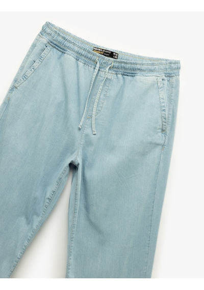 Koton Beli Bağcıklı Cep Detaylı Loose Fit Bol Jean Pantolon Açık İndigo 6wam40118nd Açık İndigo Koton Beli Bağcıklı Cep Detaylı Loose Fit Bol Jean Pantolon Açık İndigo 6wam40118nd Açık İndigo