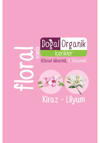Sleepy Floral Kişisel Bakım Havlusu 3x100 300 Yaprak + Çanta Boy 3x25 75 Yaprak