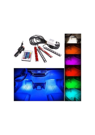 Ayak Altı Led Lamba Sese Duyarlı Led Müziğe Duyarlı Led 9 Ledli (443453520)