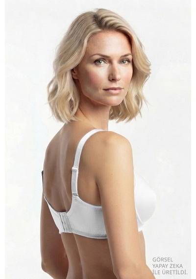 Cottonill Bra - Elvia Büyük Beden Parlak Balensiz Straplez Minimizer Kadın Sütyen 3'lü Paket-2 Çok Renkli