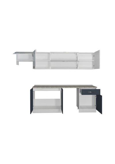 Decoraktiv Elite 280y Mdf Hazır Mutfak Dolabı - Tezgah Dahil - Antrasit - Beyaz Decoraktiv Elite 280y Mdf Hazır Mutfak Dolabı - Tezgah Dahil - Antrasit - Beyaz