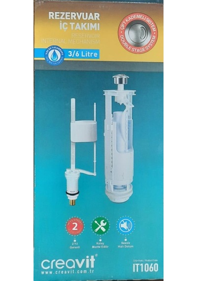 Creavit Klozet İç Takım Çift Kademeli Basmalı Sistem it1060 3/6 L Beyaz
