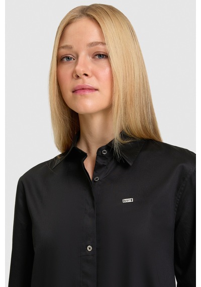 U.S. Polo Assn. Kadın Siyah Uzun Kollu Gömlek 50329499-vr046