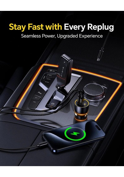 Ayrex Superauto Araç İçi Şarjı, 3 Portlu Pd 170w Type-c To Type-c, Usb, Hızlı Şarj Çakmaklık Adaptörü, Siyah