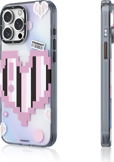 Apple Uyumlu iPhone 15 Pro Max Kılıf Magsafe Şarj Özellikli Youngkit Love Serisi Kapak Pembe Pembe