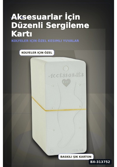 Karton Takı Standı 5.5x12 Cm 200 Adet Renk Aksesuar Sergileme Kartı Bx-313752