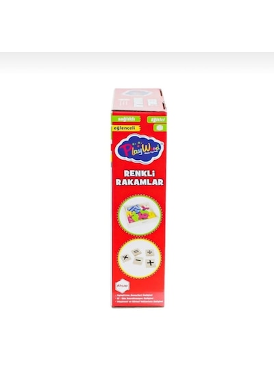 Kutuda 26 Parça Ahşap Kasalı Renkli Rakamlar