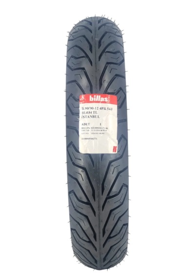 Billas Motosiklet Lastik 90/90-12 Tl Tubeless - Dubleks