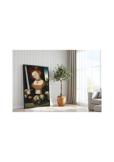Rönesans Cranach Holofernesin Başıyla Judith Çerçevesiz Poster 21x30 Cm A4 Tablo Rönesans