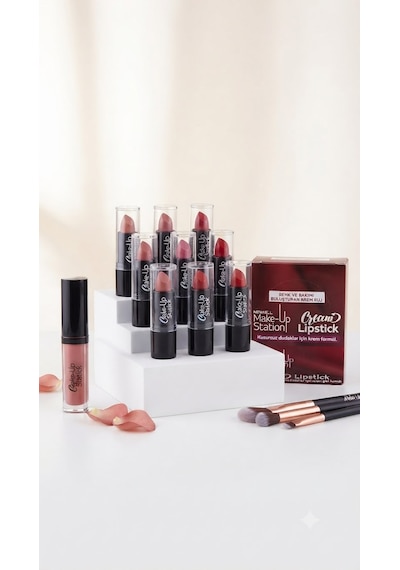 New Well Ruj Make Up Station Cream Lipstick Renk Kod 5-6-7 567