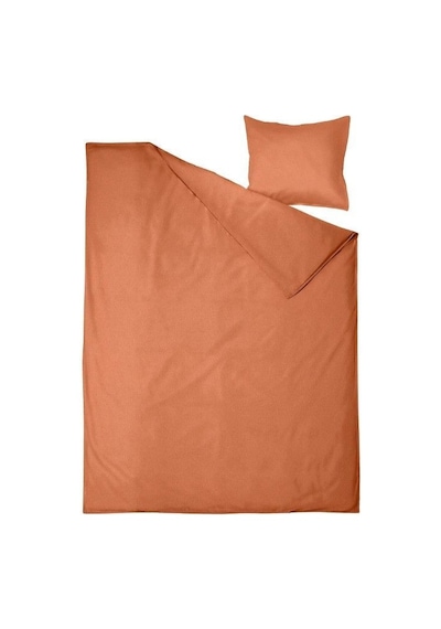Ikea Angslılja Tek Kişilik Nevresim Takımı 150 X 200 Cm Kahverengi Kırmızı Kiremit