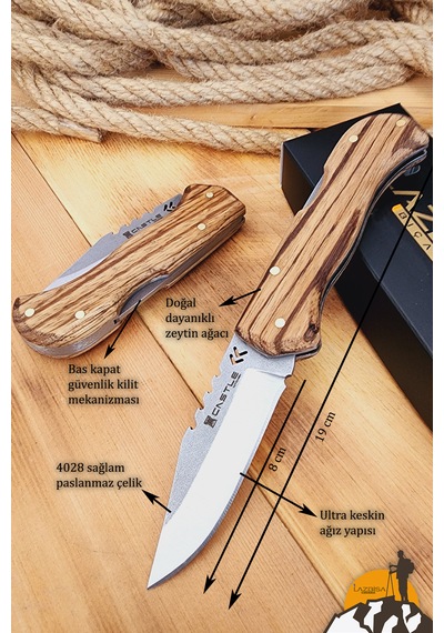 Zeytin Sap Kamp Çakısı Outdoor Piknik Çakısı Bahçe Çakısı Çkw-473 Çok Renkli