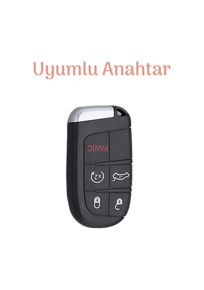 Lüx Fiat Egea Cross 500x Uyumlu 500l 5 Buton Nano Anahtar Kılıfı Beyaz Gold Altın Renk