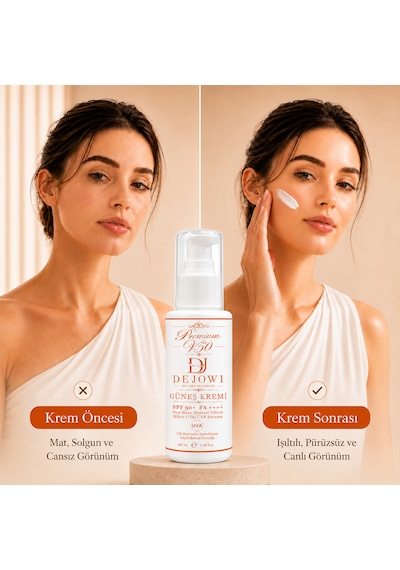 Dejowi V50 Premium Mineral Filtre Destekli Hibrit Uva/uvb Koruma Spf 50+ Pa++++ Güneş Kremi 100ml