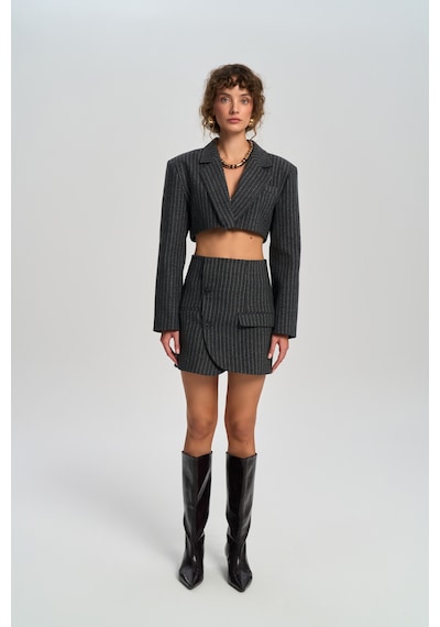 Mai Studios Co. Mai Collection Elegant Antrasit Ceket-etek Takım Antrasit