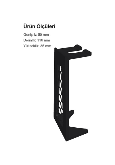 Geleneksel Tıraş Makinesi Standı Banyo Tezgahı Bıçak Tutucu Siyah
