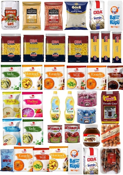Ramazan Paketi Kumanya Yardım Gıda Erzak Kolisi Mega Paket 39 Parça Ürün