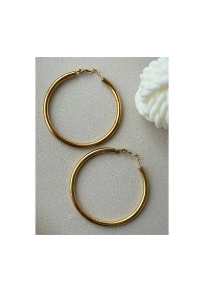 Lunarie Altın İnce Minimal Halka Küpe Vintage Minimalist Kararmaz