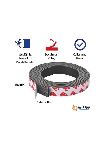 Yapışkanlı Şerit Mıknatıs Magnet Kes Kullan Güçlü Sağlam Pratik