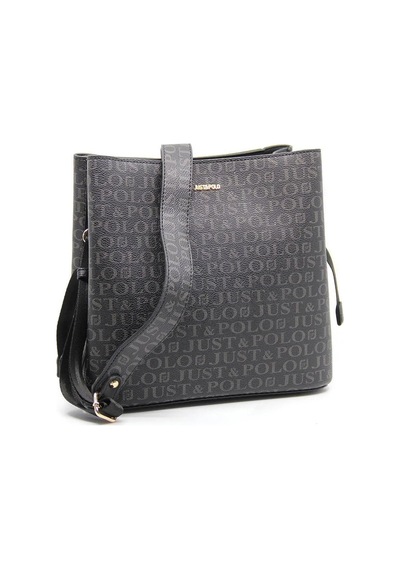 Just Polo Kadın Baskılı Büyük Boy El Ve Omuz Çantası Mh2117mh Siyah 92397536