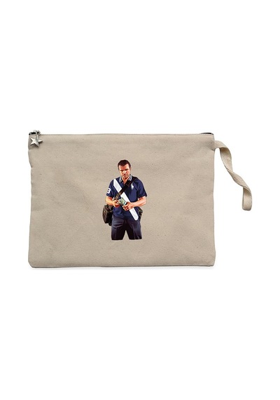 GTA Blue Thief Man Krem Clutch Astarlı Cüzdan / El Çantası Krem