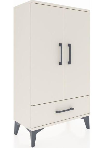 Arges Komodin 3 Raflı Tek Çekmeceli 2 Kapaklı 60x30x106 Aytaşı-aytaşı Aytası