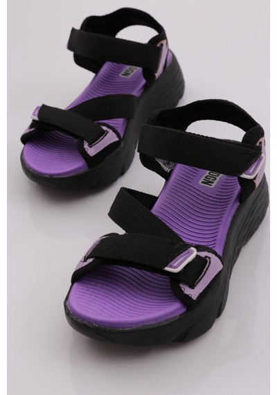 Dgn 0148 Kadin Sandalet 0148-2265-R1619 Lila - Siyah
