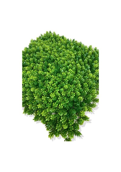 Cihan Çiçekçilik Yapay Çamdalı Bitki Duvar Kaplama 50x50 Cm Açık Yeşil Beyaz- Yeşil