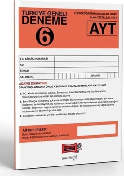 2022 Yargı Ayt Türkiye Geneli Deneme Sınavı 6