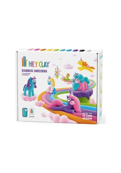 Hey Clay Yaratıcı Kil Seti - Rainbow Unicorns Çok  Renkli
