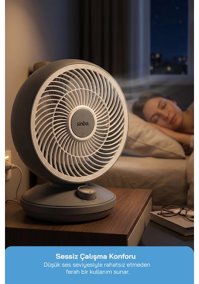 Sinbo Sf-7701 Masaüstü Vantilatör Fan Koyu Gri