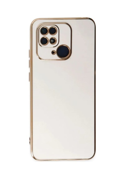 Jenerik Xiaomi Redmi 10c Kılıf Volet Silikon - Beyaz