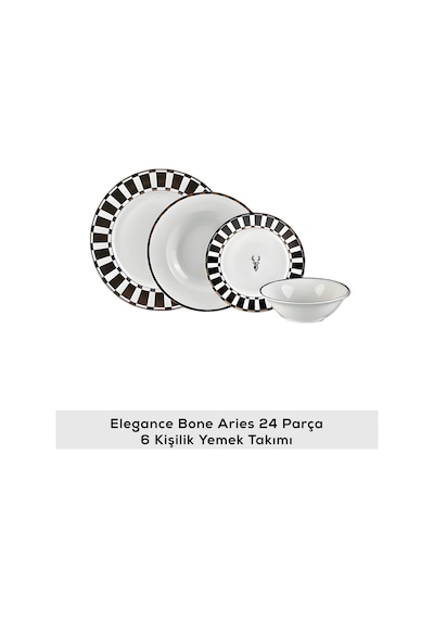 Karaca  Elegance Bone Aries 24 Parça 6 Kişilik Yemek Takımı