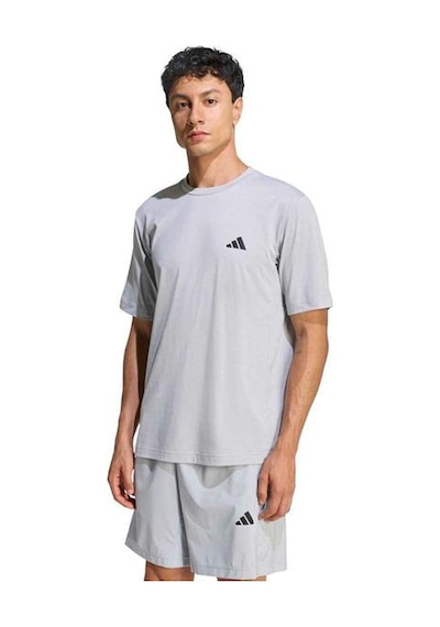 Adidas Workout Essentials Feelready Erkek Gri Yuvarlak Yaka Tişört Gri