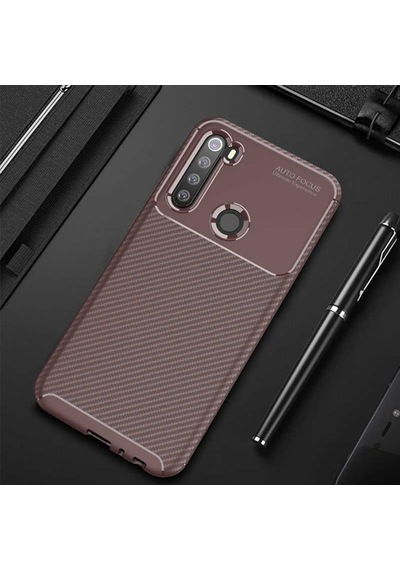 Xiaomi Redmi Note 8 Kilif Zore Antisok Karbon Silikon Kapak + Cam 387275880